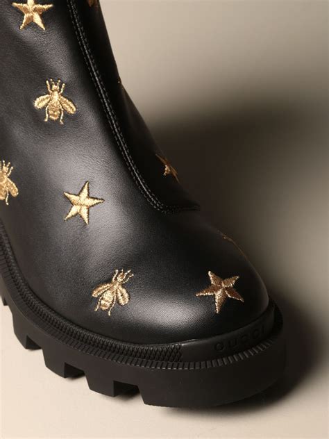 womens gucci shoes with bee|Gucci boots with bees.